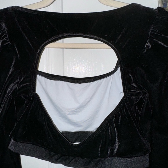 The Lineup Two Piece Dance Costume Teen Size 16 Velvet Crop Top and Pants - Picture 4 of 16